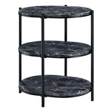 OSP Home Furnishings Renton 3-Tier Oval Table Black/Black