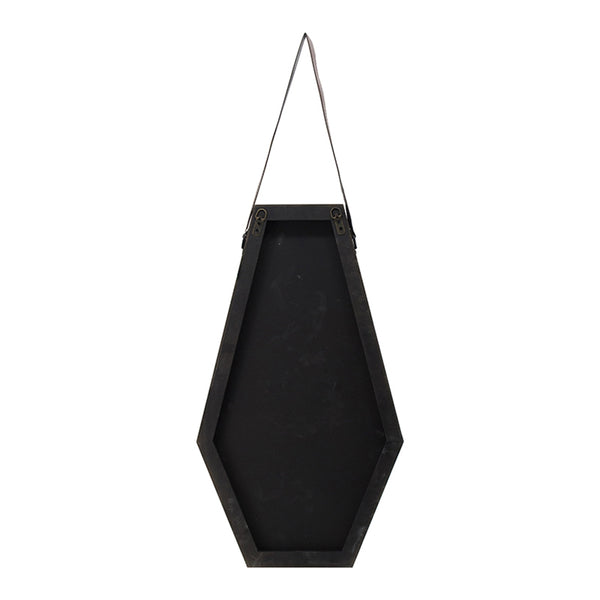English Elm 18x1.6x31.5" Hexagonal Mdf Wall Mirror Leather Strap Artisan Industrial Accent W2078P489397