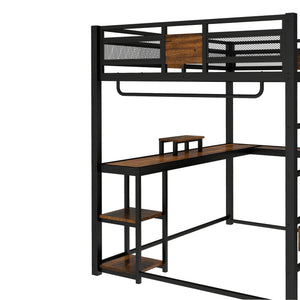 English Elm Double Twin House Bed Pine Wood Frame Kids Playhouse Bunk with Storage Drawers W5305S00005
