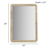 INK+IVY Nova Casual Natural Rattan Rectangle Wall Mirror II95F-0155 Natural