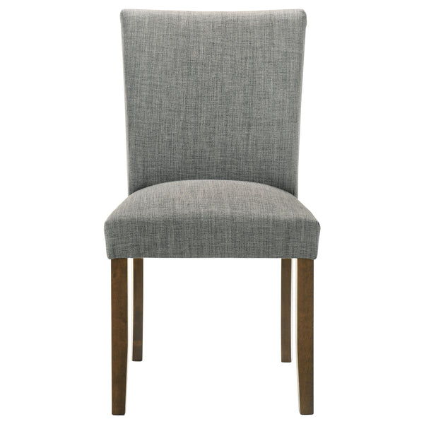 English Elm Conifer Upholstered Dining Side Chair Set of 2 with Curved Back and Squared Legs for Everyday Comfort Grey B062P375408