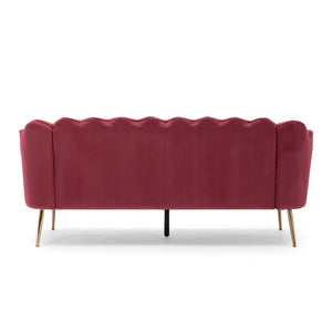 English Elm Christopher Knight Home® - 3 Seater Sofa - Modern Glam Velvet Couch With Gold Legs For Stylish Comfort In Any Living Space 70395.00ABERR_70395.00BBERR