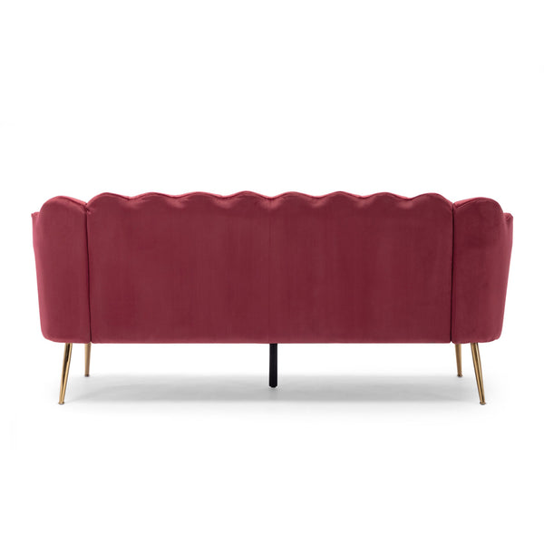 English Elm Christopher Knight Home® - 3 Seater Sofa - Modern Glam Velvet Couch With Gold Legs For Stylish Comfort In Any Living Space 70395.00ABERR_70395.00BBERR