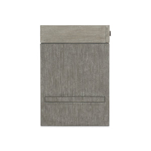 Bernhardt Bernhardt Foundations Nightstand With Cerused Acacia Grain, Soft-Close Drawer & Dual Usb Charging Dark Shale; Light Shale 28"W x 20"D x 29.13"H 306216