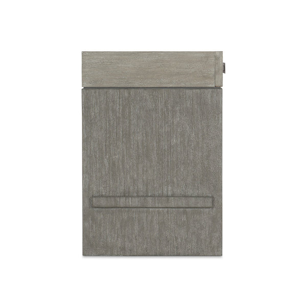 Bernhardt Bernhardt Foundations Nightstand With Cerused Acacia Grain, Soft-Close Drawer & Dual Usb Charging Dark Shale; Light Shale 28"W x 20"D x 29.13"H 306216