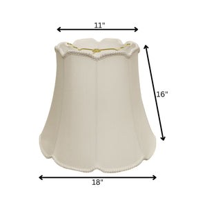 English Elm Slant Empire Shantung Fabric Lampshade Washer Fitter Soft White Diffused Glow B075101525