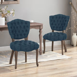 Christopher Knight Home® - Noble House - Crosswind Tufted Dining Chair with Cabriole Legs - Set of 2