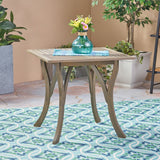 Christopher Knight Home® - Noble House - Hermosa Outdoor Acacia Wood Square Dining Table, Gray