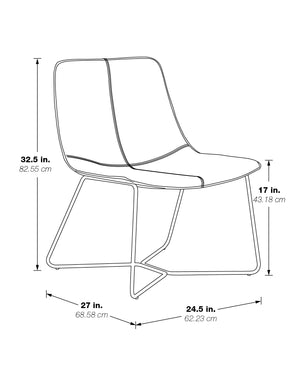OSP Home Furnishings Grayson Accent Chair White