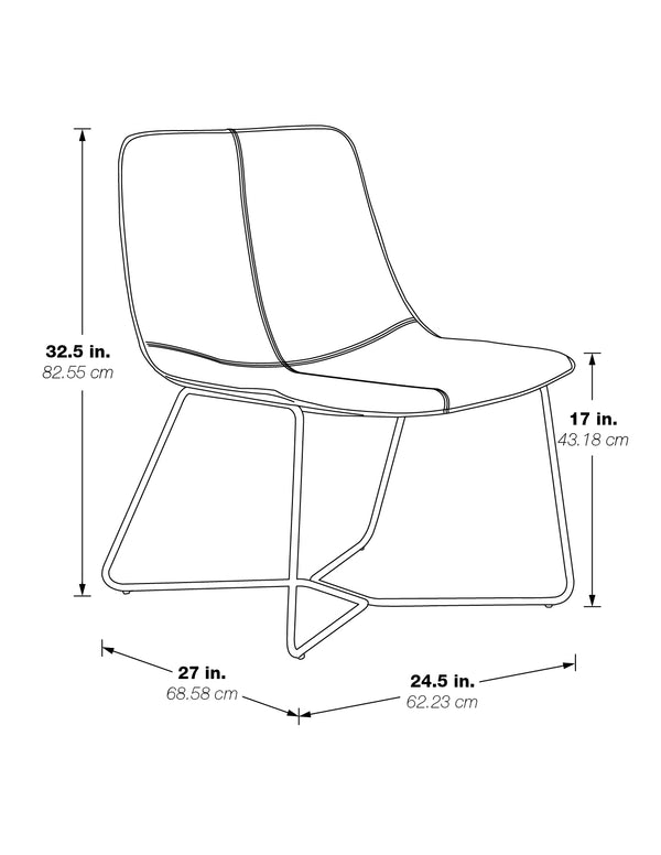 OSP Home Furnishings Grayson Accent Chair White