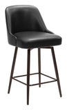 Keppel Swivel Counter Stool Black & Bronze 109973 Zuo Modern