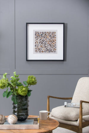 English Elm 23.6X23.6" Shokha Agate Shadow Box Wall Décor – Elegant Velvet Framed Art For Modern Interiors W2078P318303