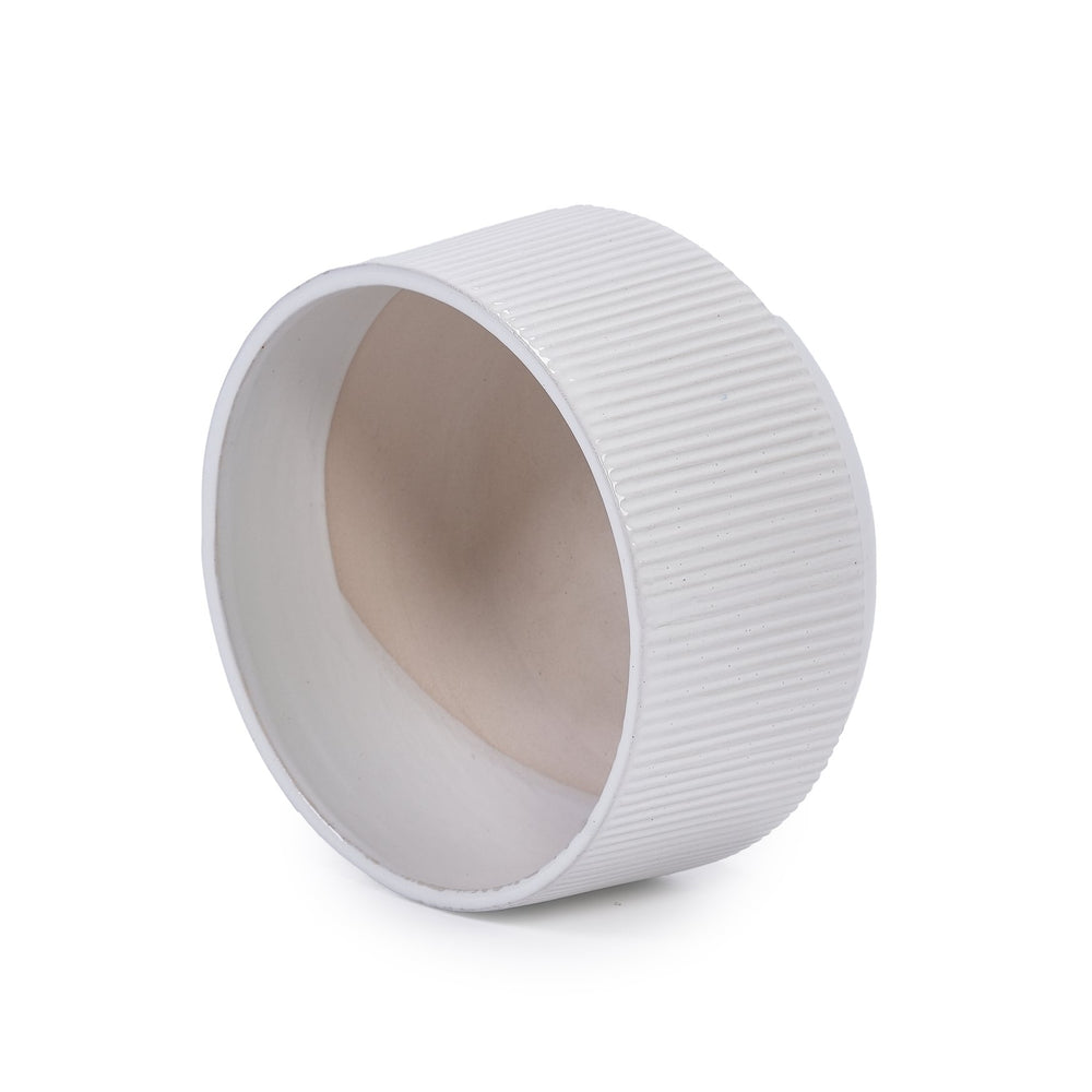 English Elm 2 Pieces Ceramic Flowerpot Set - Modern Glossy White Planters For Garden, Patio & Indoor Décor W3273P321386