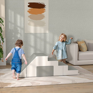 English Elm Qaba Modular Foam Climbing Set for Toddlers with Pu Leather Surface Safe Play W2225P229243