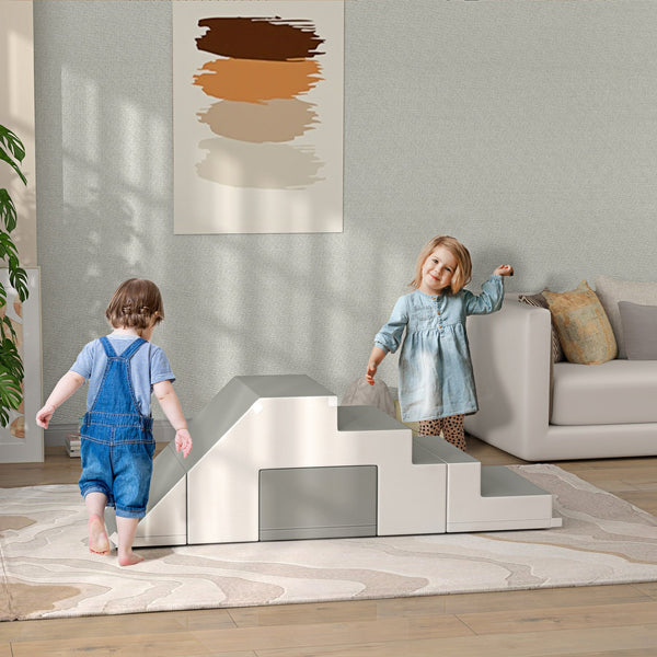 English Elm Qaba Modular Foam Climbing Set for Toddlers with Pu Leather Surface Safe Play W2225P229243