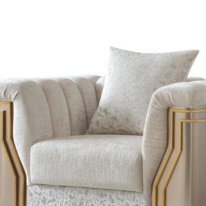 English Elm Antigua Glam Accent Chair with Bold Gold Trim and Plush Foam Seating for Modern Spaces B009P417490