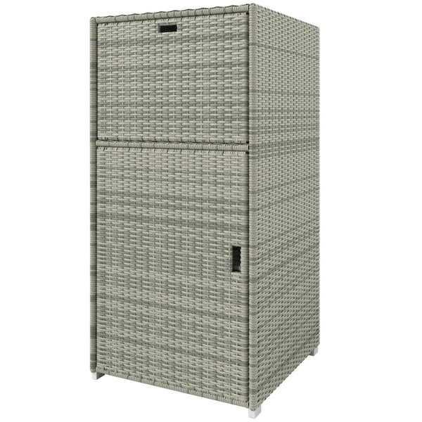 English Elm Outdoor Pe Rattan Pool Storage Cabinet with Drawer and Magnet Sealed Doors T3971P465449