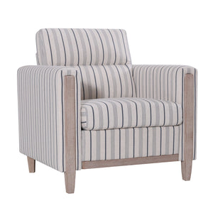 English Elm 1 Seater Pu Leather Accent Sofa with Pocket Spring Cushion for Living Room W680P409325
