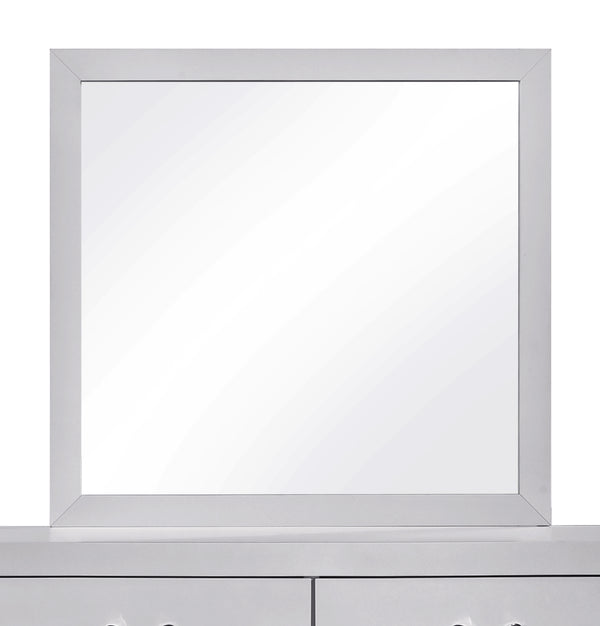 English Elm Moreland Sparkling White Laminate Wall Mirror with Low Distortion Glass for Bedroom B078P497907