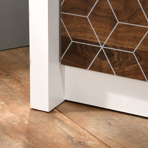 English Elm 4-Drawer Chest – Stylish White Finish With Walnut Accents For Modern Storage In Any Room B356P402756