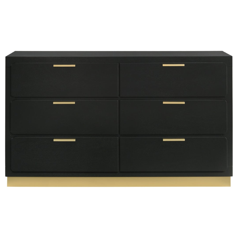 English Elm Sophia Elegant 6-Drawer Dresser With Gold Accents – Stylish Storage For Modern & Mid-Century Homes B062P353392-GIGA