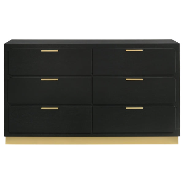 English Elm Sophia Elegant 6-Drawer Dresser With Gold Accents – Stylish Storage For Modern & Mid-Century Homes B062P353392-GIGA