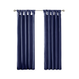 Madison Park Emilia Transitional Twist Tab Lined Window Curtain Panel MP40-6316 Navy