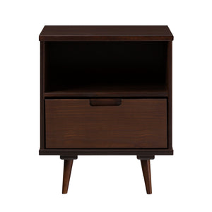 English Elm Walker Edison - Mid-Century Modern Solid Wood 1-Drawer Side Table – Walnut