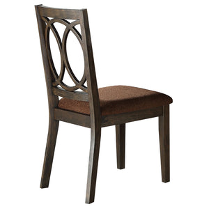 English Elm Brown and Espresso Side Chair With Padded Seat (Set Of 2)