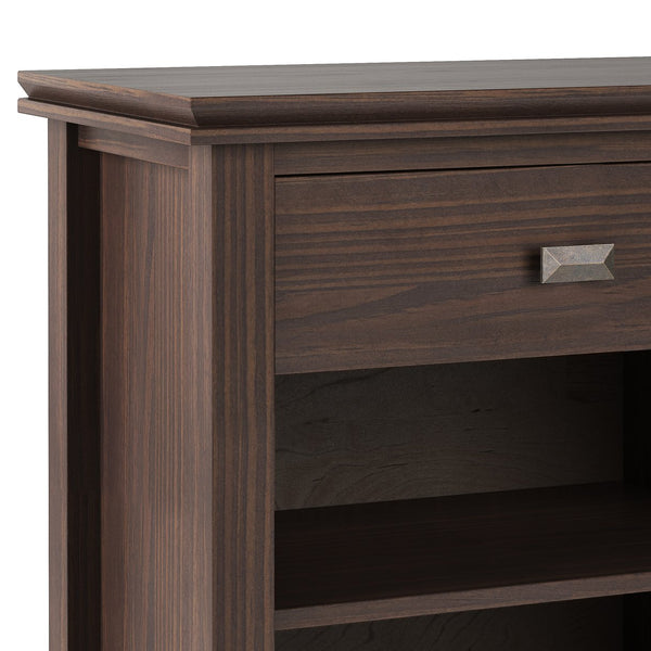 English Elm Artisan Bedside Table - Handcrafted Warm Walnut Brown For Elegant Storage & Stylish Versatility B136P158383