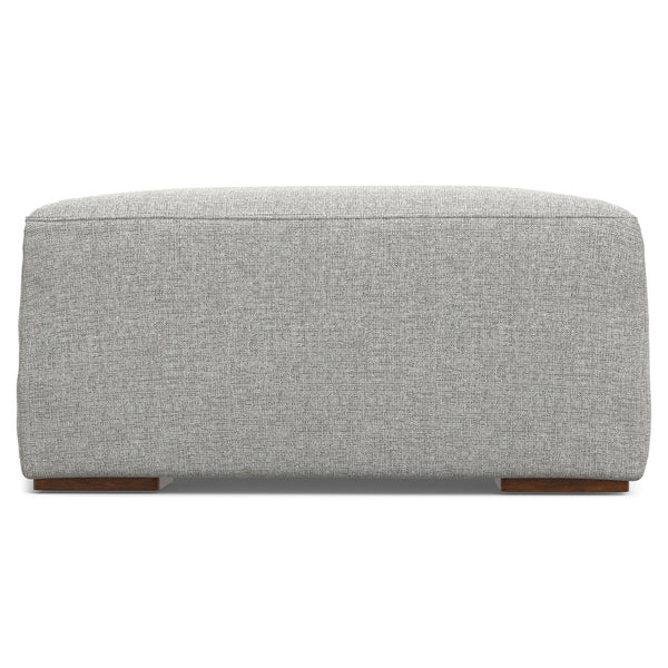 English Elm Rex Modular Ottoman Upholstered in Recycled Performance Fabric for Modern Living Rooms B136P436949