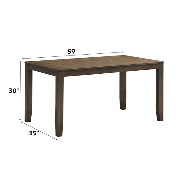 English Elm Damica Round Drop-Leaf Dining Table in Warm Wood Finish — Contemporary Solid Rubber Wood Design, Compact Foldable Surface Walnut 63 L x 38.2 W x 4.7 H B2726P320908