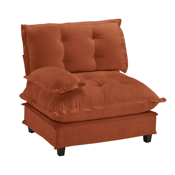 English Elm 73 Modular Chenille Sectional Sofa Deep Seat Comfort for Living Room Spaces W714P448402