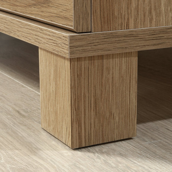 English Elm Night Stand - Rustic Brown Finish With Smart Storage, Compact Design & Easy Assembly For Any Space B356P367928