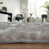 Feizy Rugs Indochine Plush Hand-tufted Polyester Shag Rug - Luxurious High Pile For Contemporary Spaces Gray,Silver Polyester 4944550fpla000e04