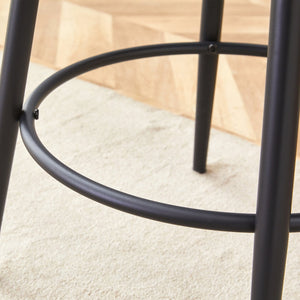 English Elm Fashionable Ergonomic Bar Chairs Set of Two with Breathable Fabric, Curved Back, Cushioned Comfort White+Black W1151P279690