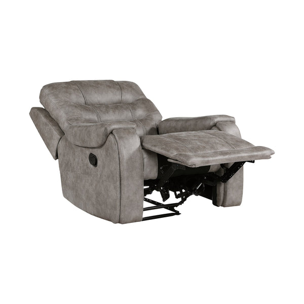 English Elm Modern Microfiber Recliner with Pocket Coil Seating and Solid Wood Frame for Living Rooms B011P228257
