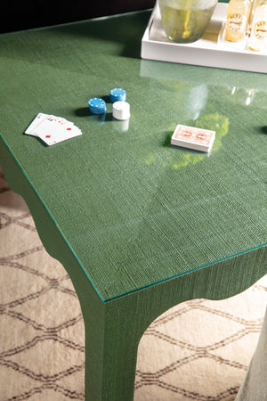 Hooker Furniture Commerce and Market Naomi Raffia Wrapped Game Table for Entertaining Spaces 7228-75027-35