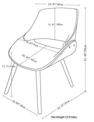 English Elm Malden Bentwood Dining Chair - Vintage Brown Vegan Leather, Stylish Comfort For Home & Office B136P158903