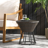 Christopher Knight Home® - Noble House - Crete Multibrown Wicker Outdoor Accent Table