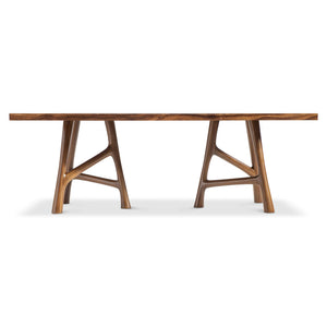 Bernhardt Bernhardt Brasea Suar Wood Dining Table with Sculptural Mahogany Base Lume Finish K2296