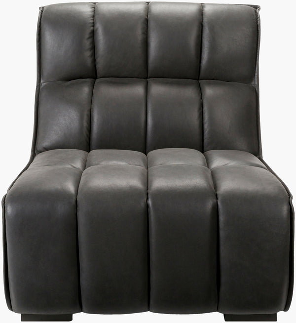 Surya Belfort Modern Accent Chair - 37"H X 35"W X 39"D, Durable Leather, Easy Care For Timeless Comfort Upholstery, Black,Base, Dark Brown Leather,Rubber Wood,Polyurethane Foam,Polyester,Polyfill Bft-001