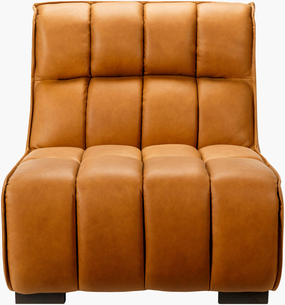 Surya Belfort Modern Accent Chair - 37"H X 35"W X 39"D, Durable Leather, Easy Care For Timeless Comfort Upholstery, Brown,Base, Dark Brown Leather,Rubber Wood,Polyurethane Foam,Polyester,Polyfill Bft-002