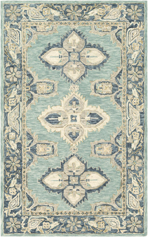Surya Bonifate Bft-1000 2' X 3' Hand Tufted Wool Rug - Global Style Statement For Any Room, Made In India Pale Blue Wool Bft1000-23