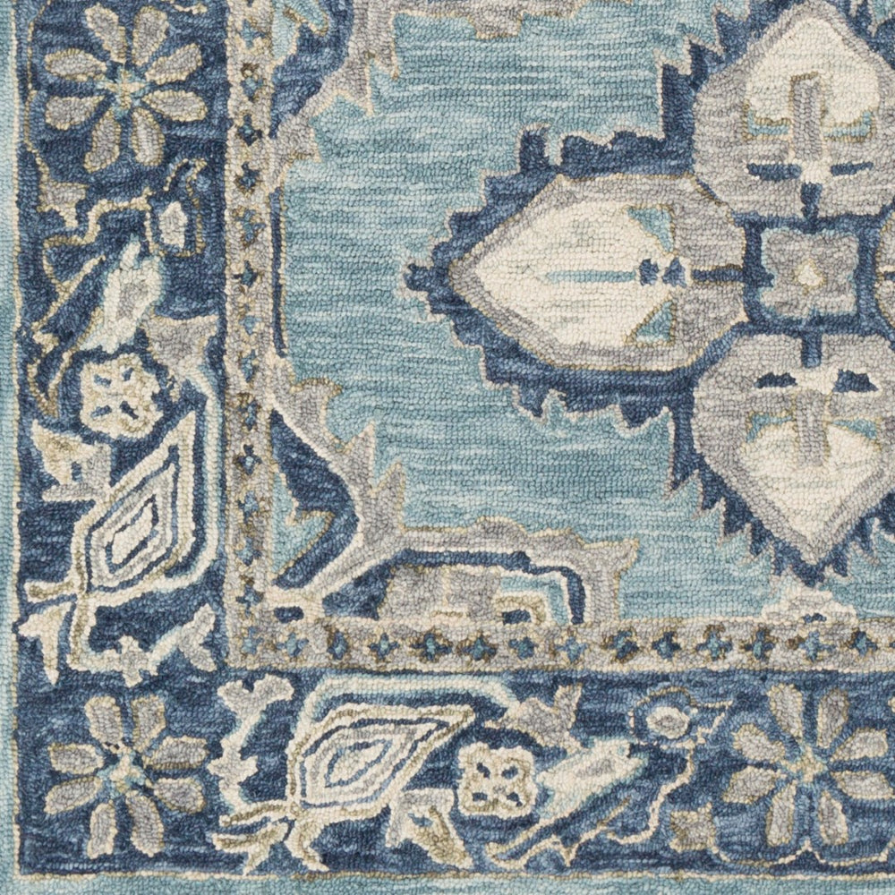 Surya Bonifate Bft-1000 2' X 3' Hand Tufted Wool Rug - Global Style Statement For Any Room, Made In India Pale Blue Wool Bft1000-23