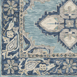 Surya Bonifate Bft-1000 2' X 3' Hand Tufted Wool Rug - Global Style Statement For Any Room, Made In India Pale Blue Wool Bft1000-23