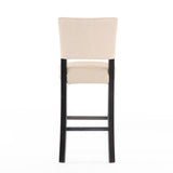 Christopher Knight Home® - Noble House - Mayfield Contemporary Linen Barstool, Dark Beige and Wenge - Set of 2