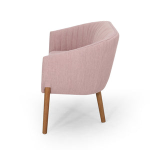 English Elm Loveseat Mid-century Modern Channel Tufted Upholstered Sofa with Rubberwood Tapered Legs 65780.00FLBLSH