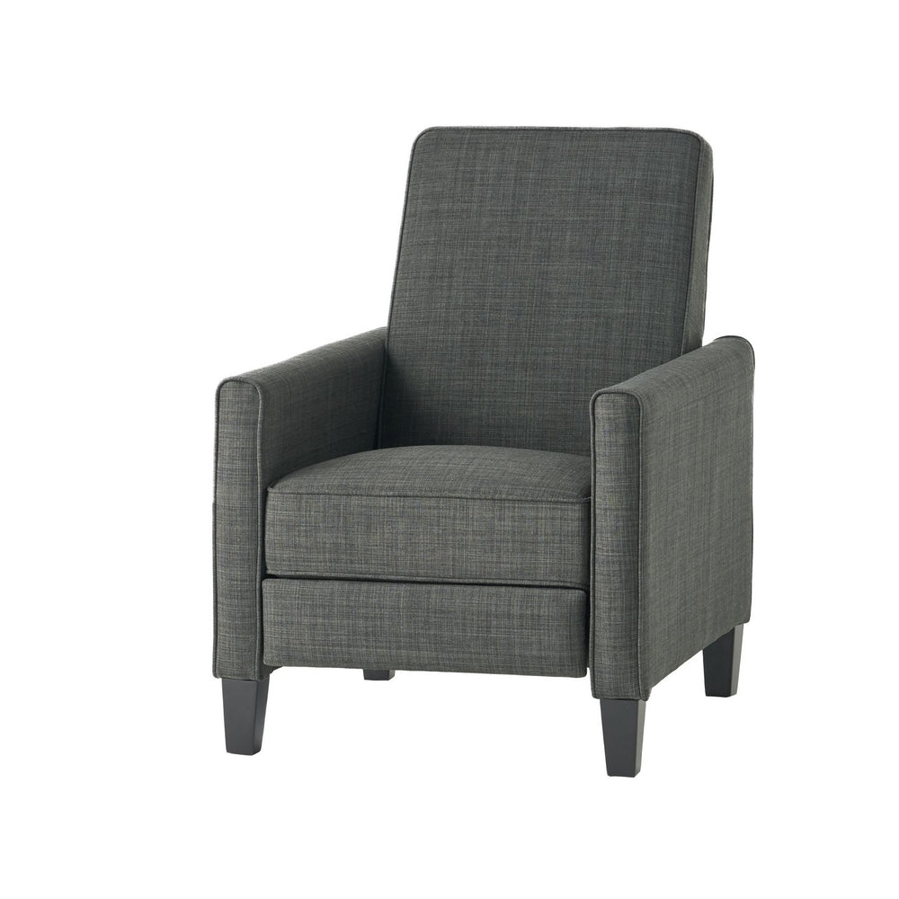English Elm Christopher Knight Home® - Dark Grey Linen Push Back Chair with Plush Ergonomic Padding, Durable Frame & Breathable Linen Finish 52422.00FPGRN