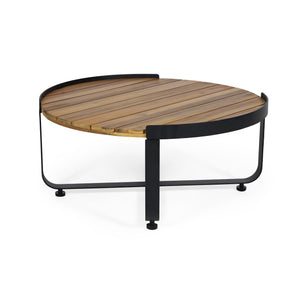English Elm Christopher Knight Home® - ISAAC Teak Coffee Table with Powder-Coated Metal Frame, Acacia Wood Top, Modern Industrial 31.5" square 69567.00